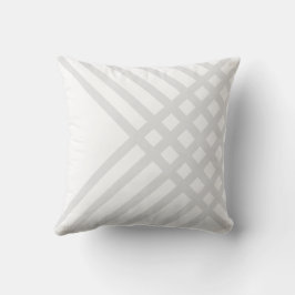 Cojín decorativo de patrón geométrico gris