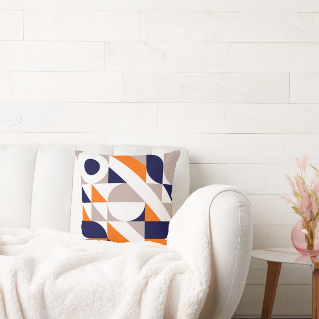 Cojín decorativo de patrón geométrico inspirado en (Sofá)