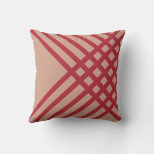 Cojín decorativo de patrón geométrico rojo de Borg