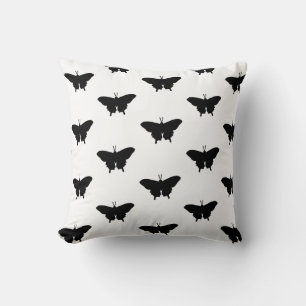 Cojín decorativo de patrón gráfico de mariposa
