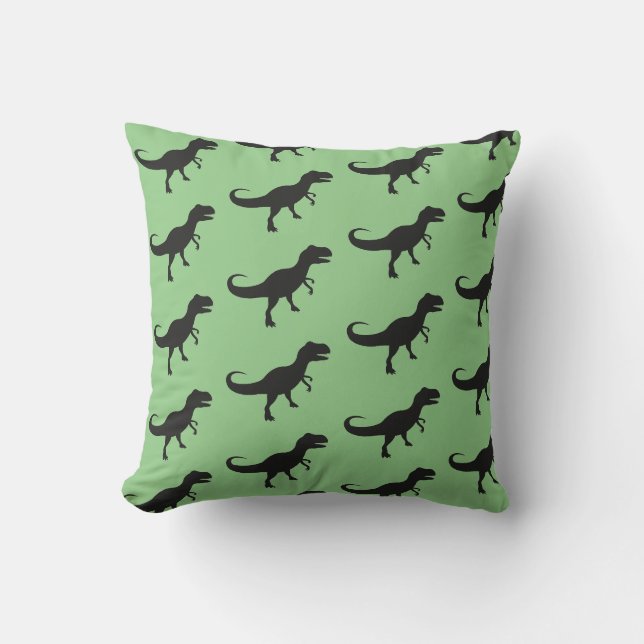 Cojín decorativo de patrón gráfico Dinosaur Trex (Anverso)
