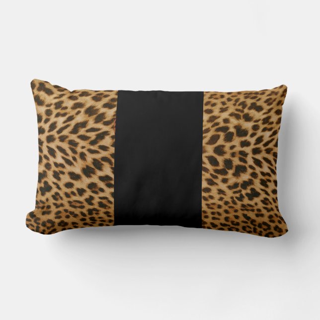Cojín decorativo de patrón leopardo (Anverso)
