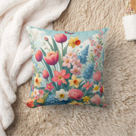 Cojín decorativo de patrón sin soldadura de flor d