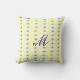 Cojín decorativo de patrones de monograma de dibuj