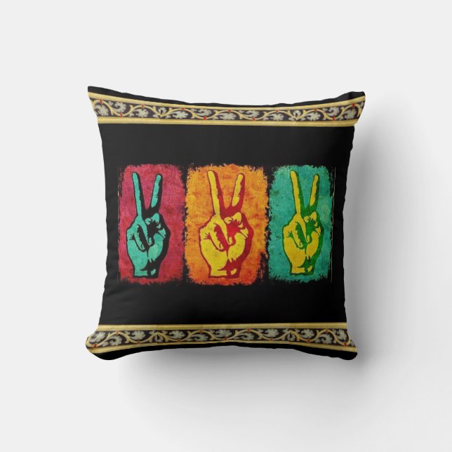 Cojín decorativo de Paz (Anverso)