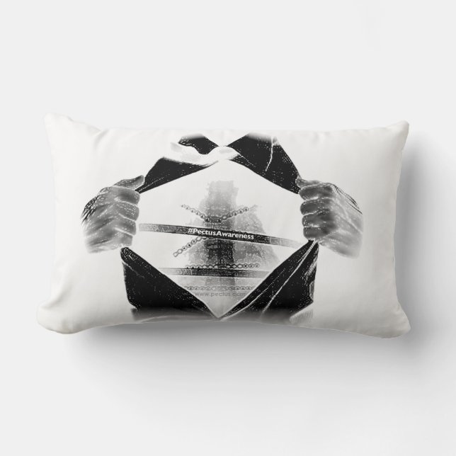 Cojín decorativo de PectusAwareness (Anverso)