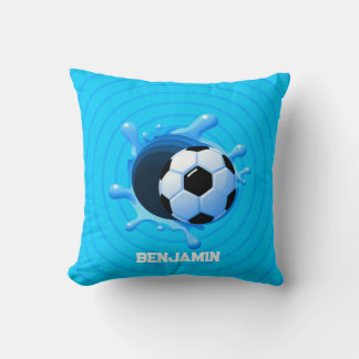 Cojín decorativo de pelota de fútbol personalizada