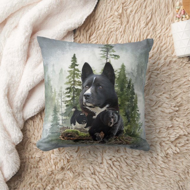 Cojín decorativo de perro de oso de Karelian (Manta)