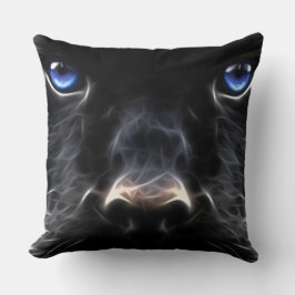 Cojín decorativo de perro negro