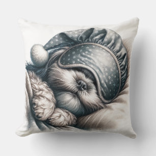 Cojín decorativo de perros Shiba Shih-tzu durmient