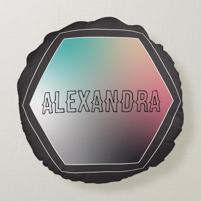 Cojín decorativo de Personalizado de degradado hol (Reverso)