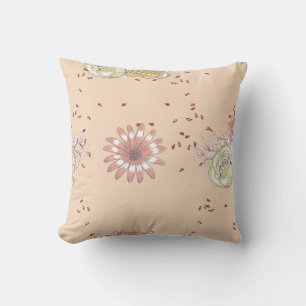 Cojín decorativo de Petales Rosa de primavera rosa