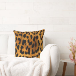 Cojín decorativo de piel de Leopardo Faux