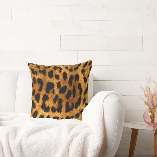Cojín decorativo de piel de Leopardo Faux (Sofá)