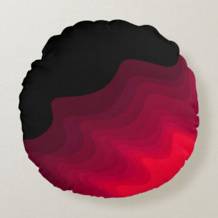 Cojín decorativo de pintura abstracto de ondas neg