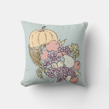 Cojín decorativo de pintura de calabaza de cosecha