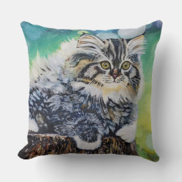 Cojín decorativo de pintura de gatos gatitos