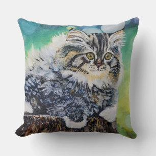 Cojín decorativo de pintura de gatos gatitos