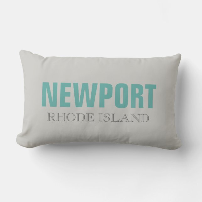 Cojín decorativo de playa de Newport Rhode Island (Anverso)