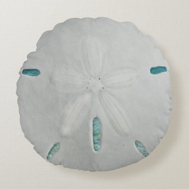 Cojín decorativo de playa Round Sand Dollar (Anverso)