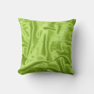 Cojín decorativo de plaza satinada verde