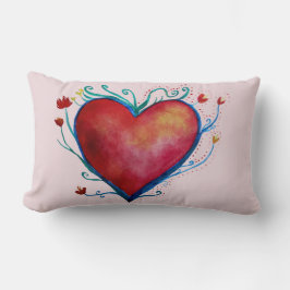 Cojín decorativo de poliéster cardíaco, almohada l