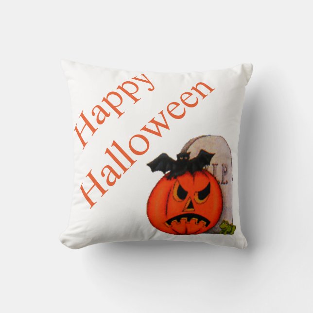Cojín decorativo de poliéster de Halloween de 16"  (Anverso)