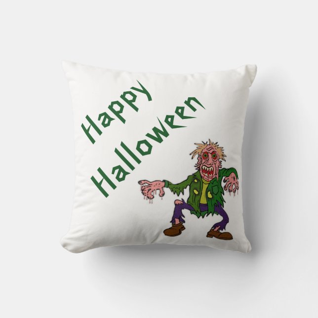 Cojín decorativo de poliéster de Halloween/Monstru (Anverso)