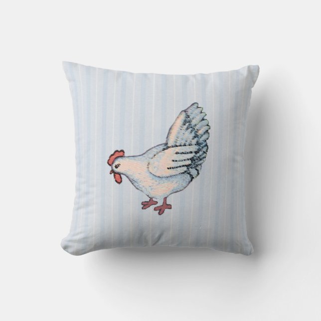 Cojín decorativo de pollo de campo (Anverso)