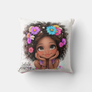 Cojín decorativo de positividad radiante de Chica