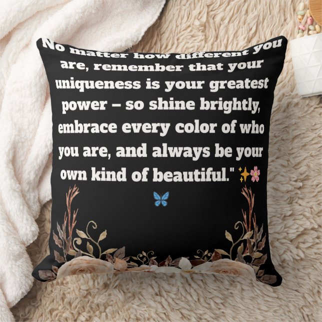 Cojín decorativo de presupuesto inspirador (Manta)