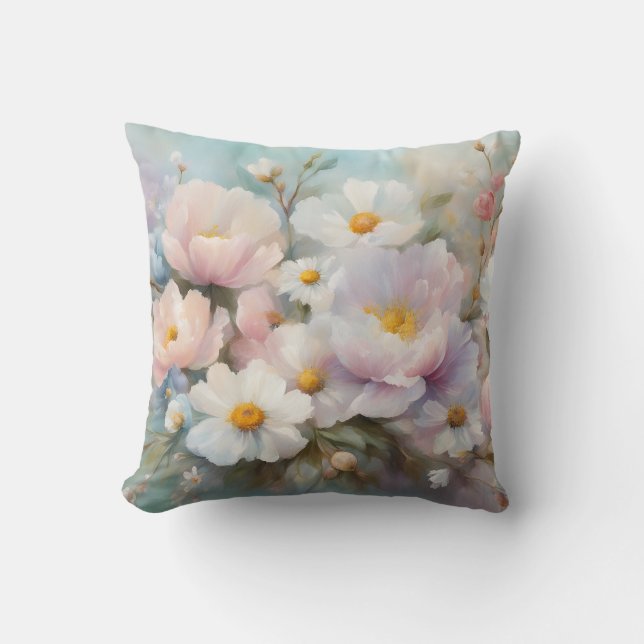 Cojín decorativo de primavera de Pastel (Anverso)