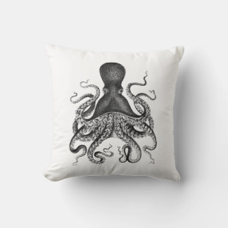 Cojín decorativo de pulpo vintage