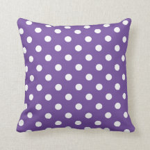 Cojín decorativo de punto de polka ultravioleta