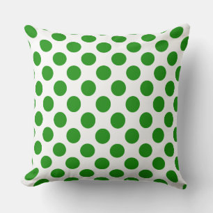 Cojín decorativo de puntos de polka verde personal