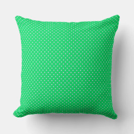 Cojín decorativo De Puntos De Polka Verde Y Blanco
