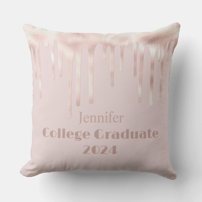 Cojín decorativo de Purpurina de graduados de Rubo (Anverso)