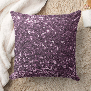 Cojín decorativo de Purpurina de Mauve Faux Sequin