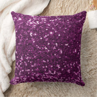 Cojín decorativo de Purpurina Purple Faux Sequin