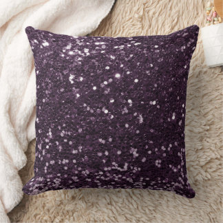 Cojín decorativo de Purpurina Violet Faux Sequin