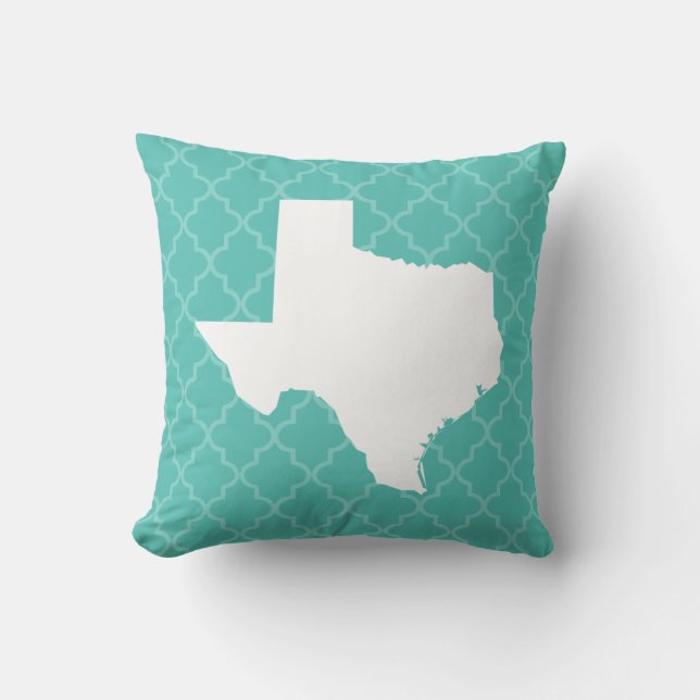 Cojín decorativo de Quatrefoil del Estado de Texas (Anverso)