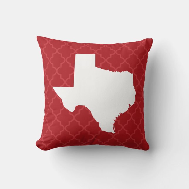Cojín decorativo de Quatrefoil del Estado de Texas (Anverso)