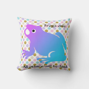 Cojín decorativo de rana de punto de Polka Pastel