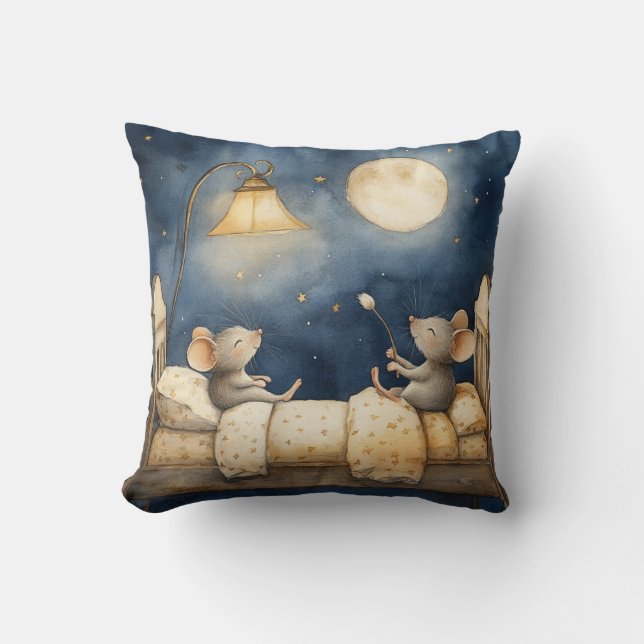 Cojín decorativo de ratones de Bedtime (Anverso)