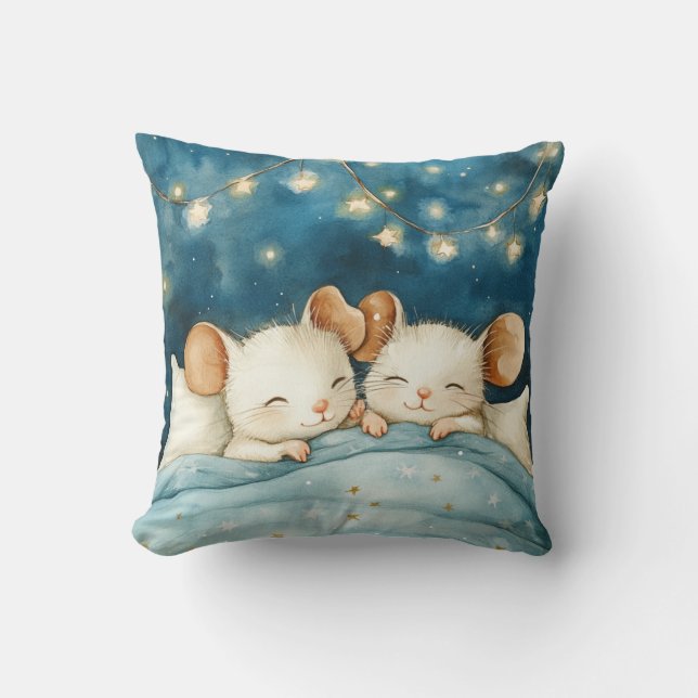 Cojín decorativo de ratones de Bedtime (Anverso)