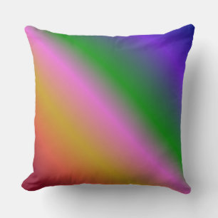 Cojín decorativo de rayas arcoiris