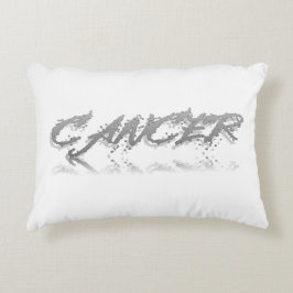 Cojín decorativo de reflexión sobre el cáncer