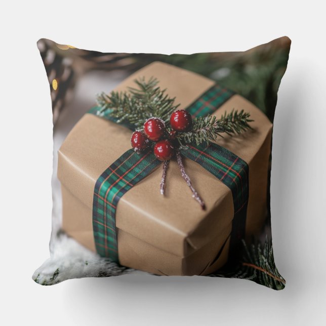 Cojín decorativo de regalo de Navidades rusos (Anverso)