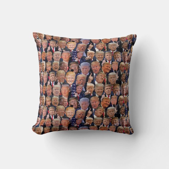 Cojín decorativo de regalo divertido de Trump (Anverso)