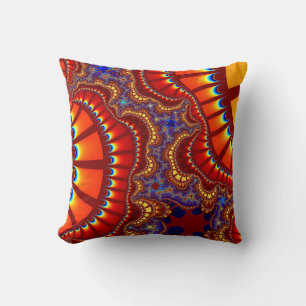 Cojín decorativo de remezcla de Naranja rojo perso